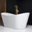 71" x 31.5" Freestanding Double Slipper Soaking Acrylic Bathtub-50948202-100500619