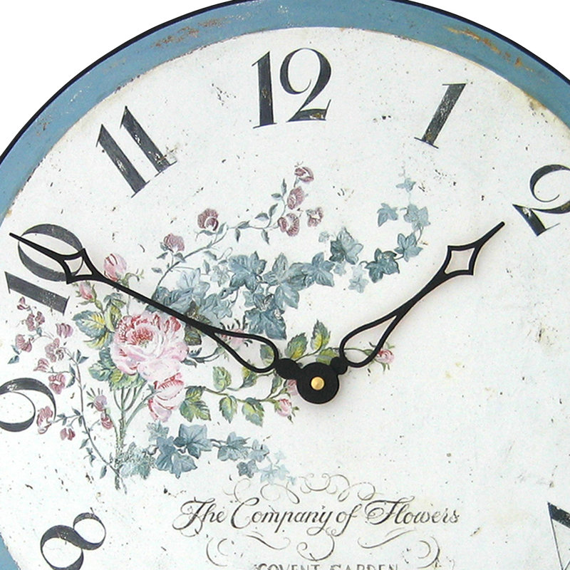 Boudreau Climbing Rose Wall Clock - 36cm