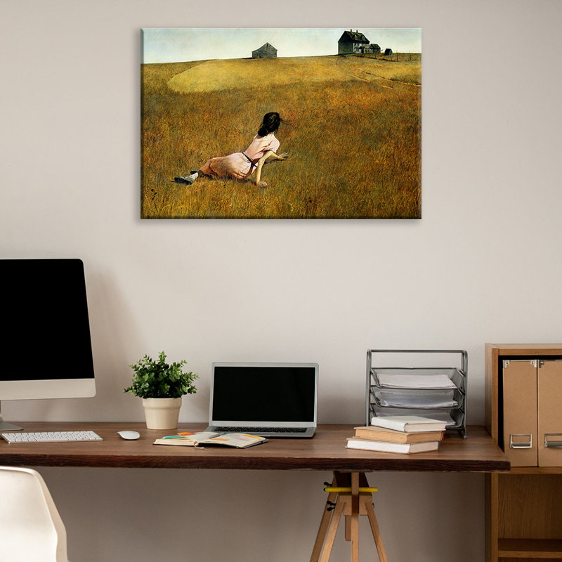 «Christina's World» par Andrew Wyeth, toile tendue avec châssis, H 17 po x l 24 po