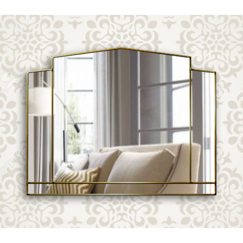Jaliyah Flat Wall Mirror, Gold