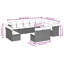 Grand canapé modulaire en rotin PE Vidaxl