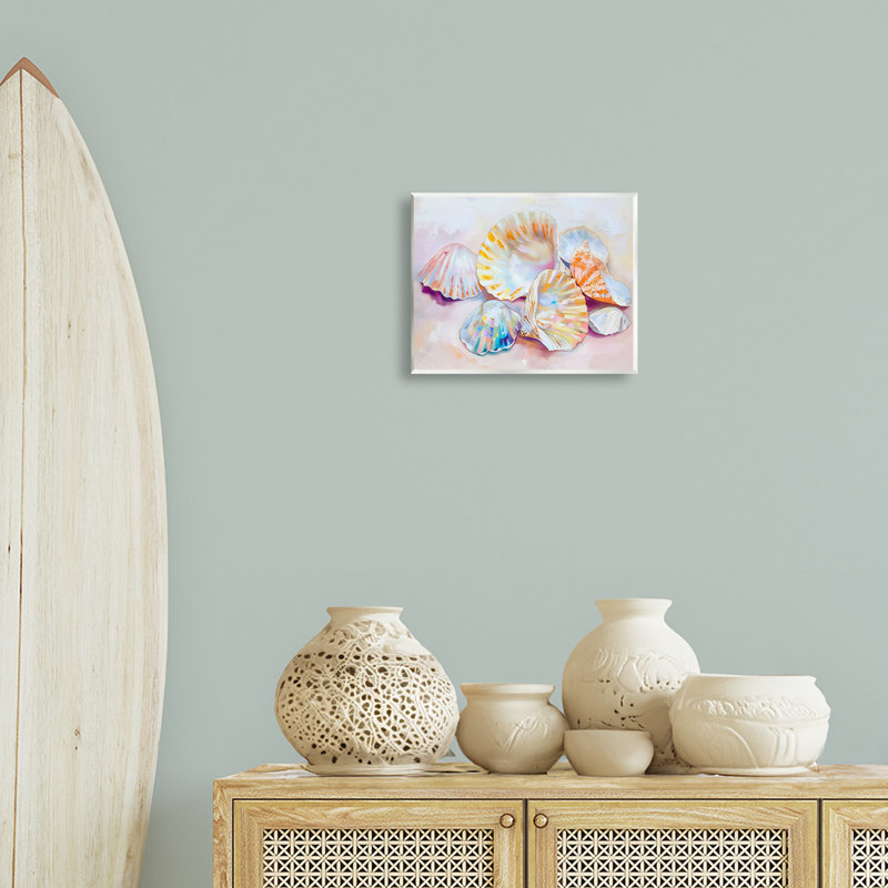 Plaque murale Piles of Seashells, par Arlington Prints