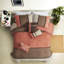 Cozy 7-piece Faux Suede Bedding Set, Coral Polyester, Lodge Style