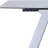  71" Gray and White Ceramic and Metal Self-Storing Leaf Extendable Dining Table