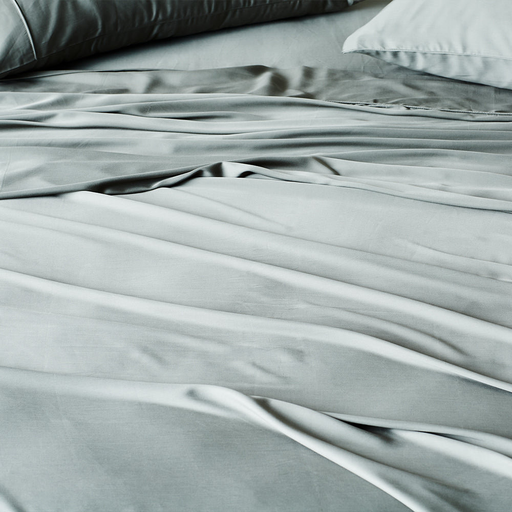 Signature Sateen Duvet Cover, Queen Duvet Cover, Sage