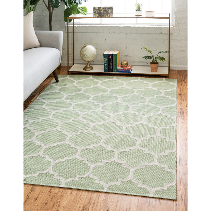 California Cotton Abstract Indoor Rug, Rectangle 8'5" x 11'4"