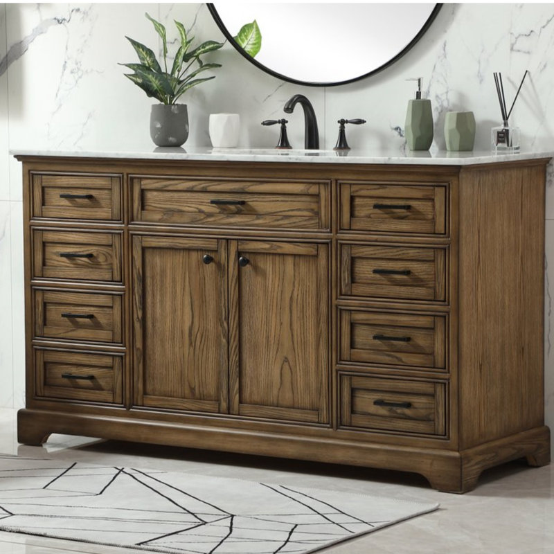 Ensemble de meuble-lavabo simple 60 po Hermes, Bois flottant