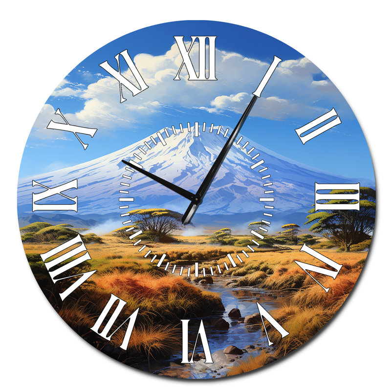 Kilimandjaro africain - Horloge murale, Surdimensionné