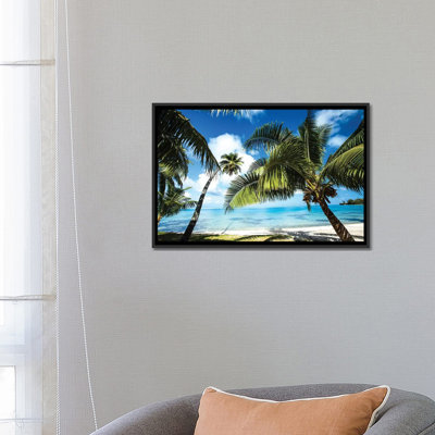 Palm Trees On The Beach, Bora Bora, Society Islands, French Polynesia VI by Panoramic Images - Unframed Gallery-Wrapped Canvas Giclée on Canvas