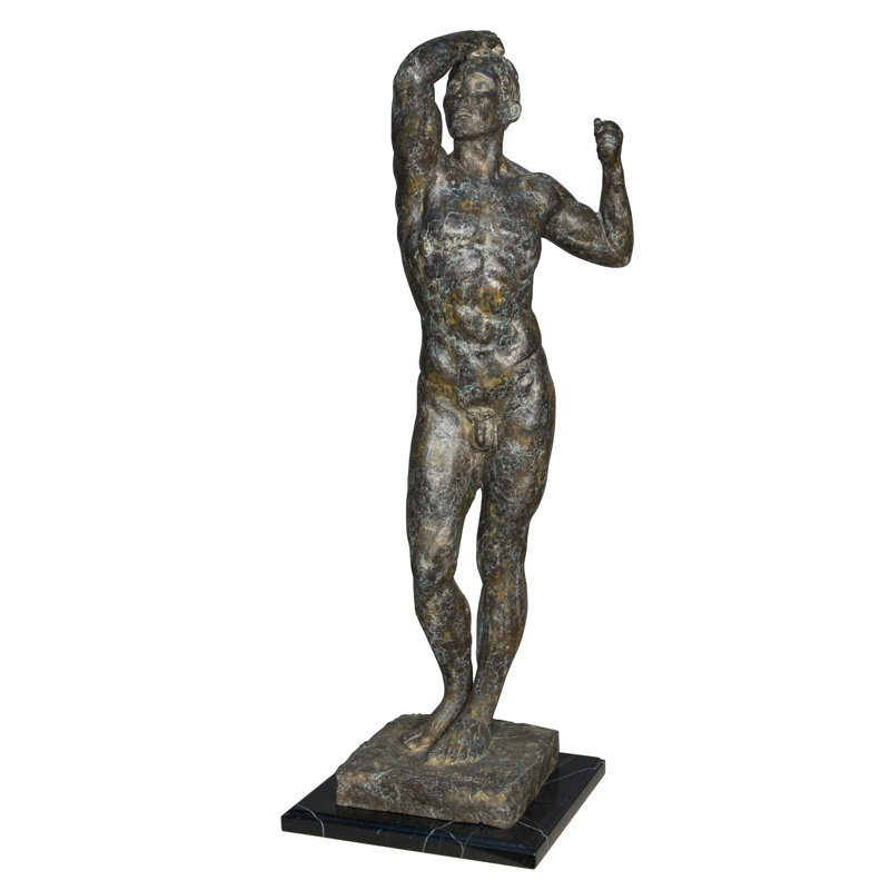 Rodin debout sur une base en marbre