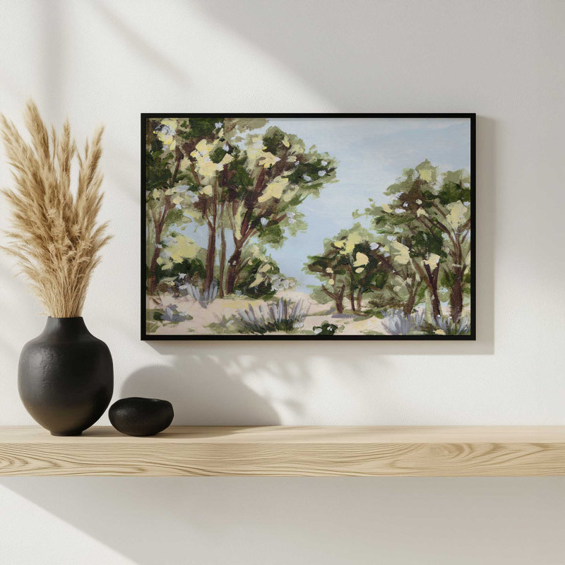 Reproduction d'art «Amber Canopy I» par Melissa Wang, Impression sur cadre ouvert sans papier mat, H 18 po x l 24 po, Doré