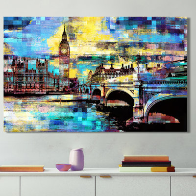 Big ben iv-impression d’art graphique sur toile tendue
