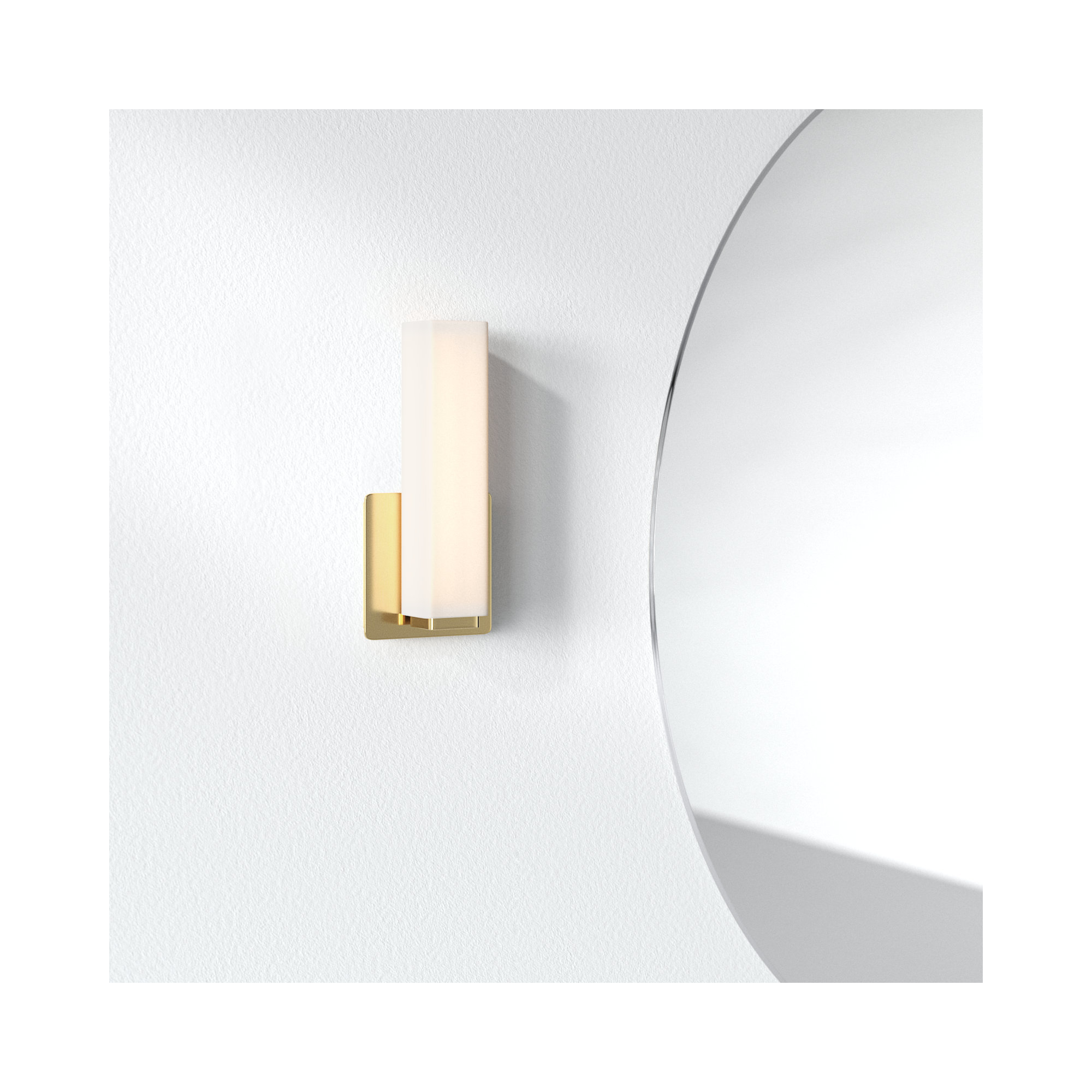 Erby 1-Light LED Flush Mount, Brushed Brass, 11" H x 5" W x 3" D, 3000K