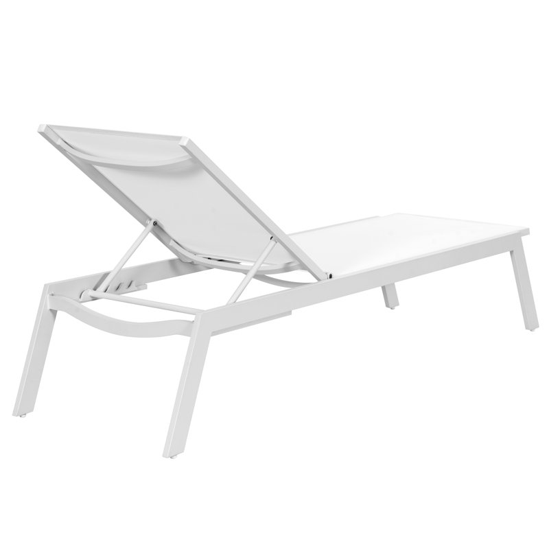 Outdoor 2-piece PVC-Coated Polyester Deckchair Set With 6-level Adjustment