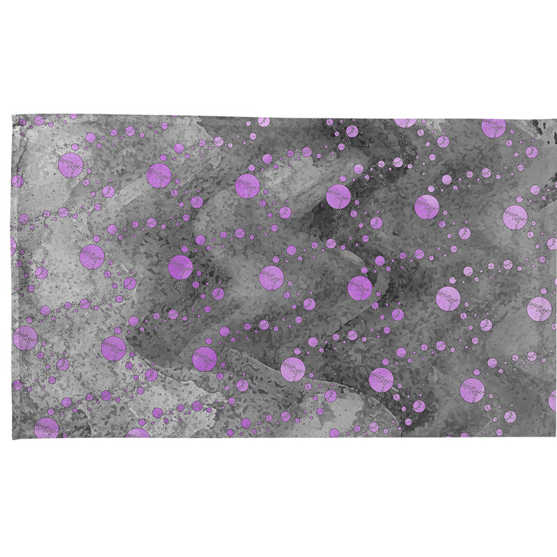 Mcguigan Tea Towel Kitchen Towel, Poly Twill, Gray/Pink