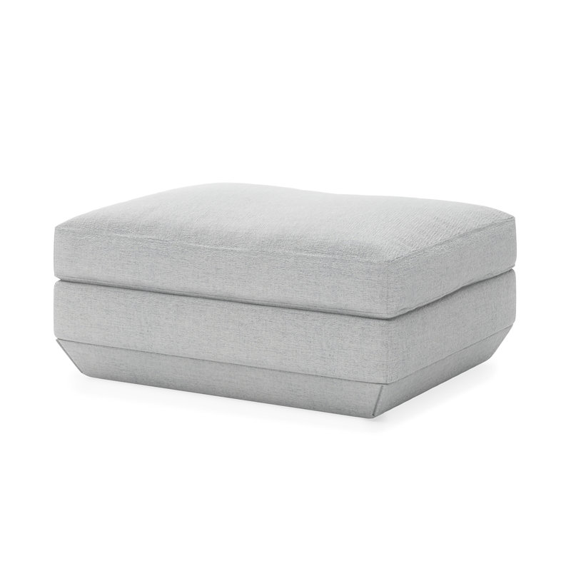 Podium Ottoman, Bayview Silver Performance Twill