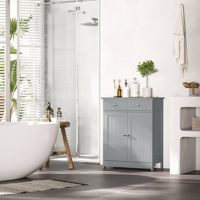 Sekani Freestanding Bathroom Shelves, Grey