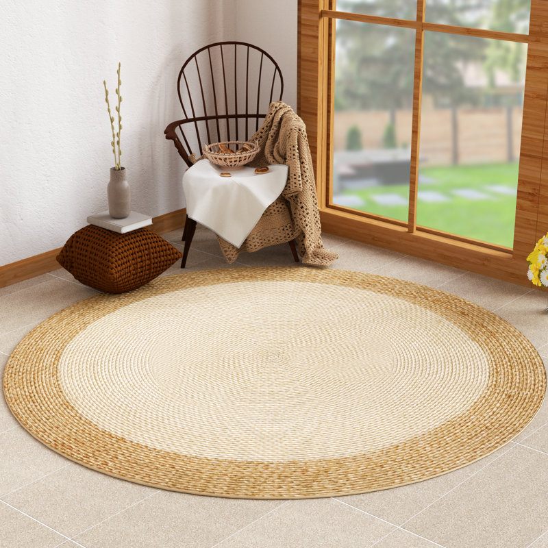Kayleigh Hand-Braided Jute Area Rug, Round 6'