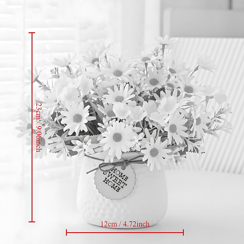 Arrangement floral mélangé dans un vase, Blanc