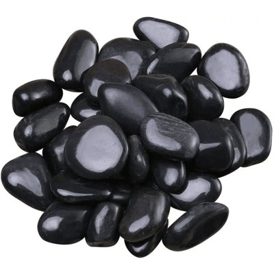 0.25- 0.5 Inch Black Polished River Pebbles For Garden & Home Decor, Outdoor Landscaping, Garden & Yard