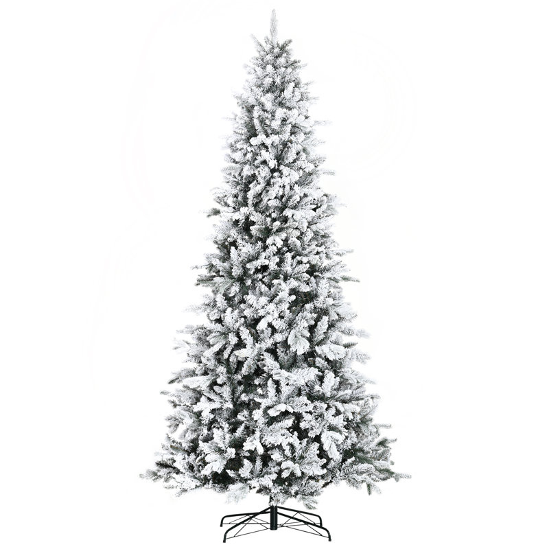 Arbre de Noël pin vert / blanc réaliste Kaisen, H 7 pi