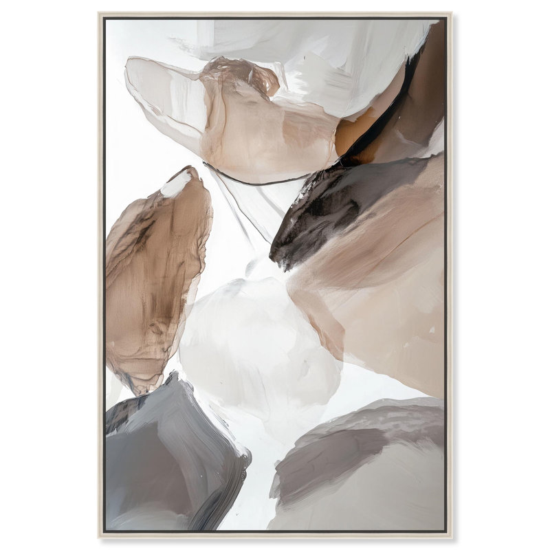 «Sediment Hues I» par Art Remedy, Noir, H 16 po x l 11 po, Cadre flottant