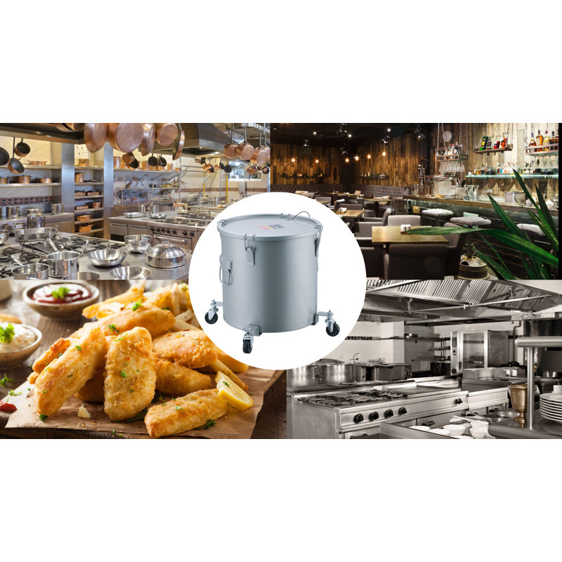VEVOR Steel Commercial Gas Fryer, 15.7" H x 19.31" W