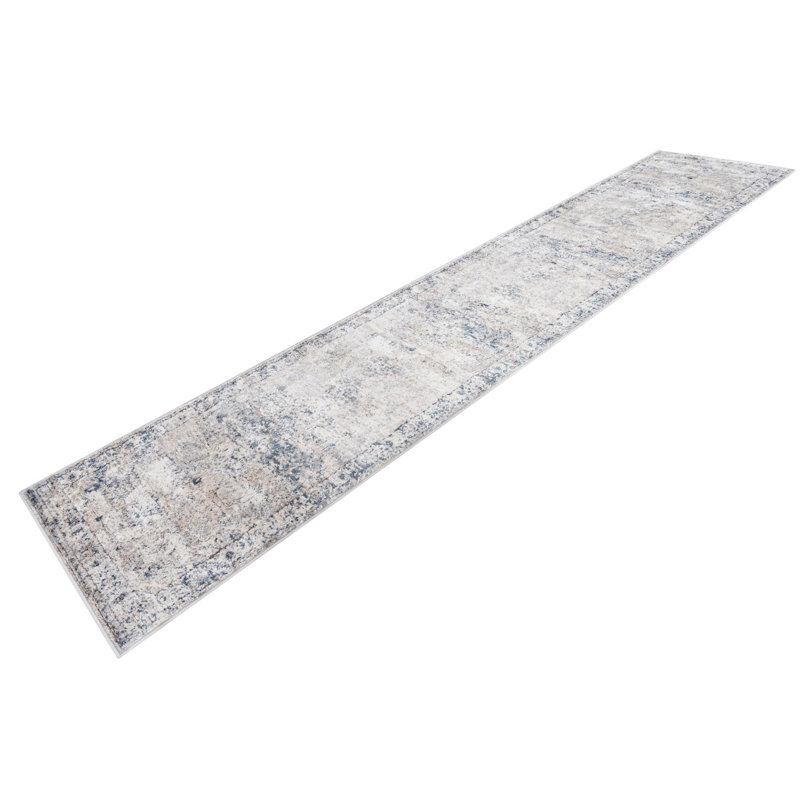 Cambrie Oriental Gray Area Rug, Runner 2'7" x 10'