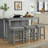 Bar Table, Dining Table, Sofa Table With Power Outlet, 3 Upholstered Stools, 4 Piece Bar Table And Chair Set-537166388-537166391