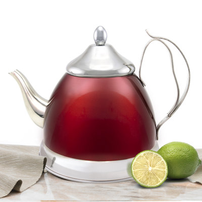 Creative Home 2 qt. Stainless Steel Whistling Stovetop Tea Kettle