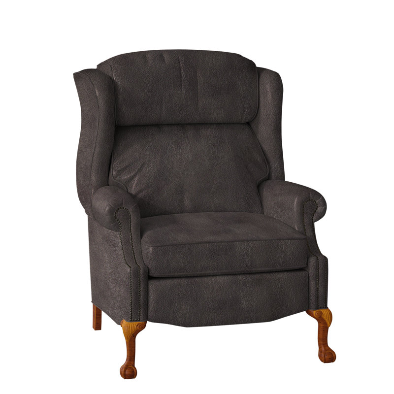 Fauteuil inclinable en cuir Maxwell, Cuir véritable gris clair Aline, Nouveaux classiques, Manuel