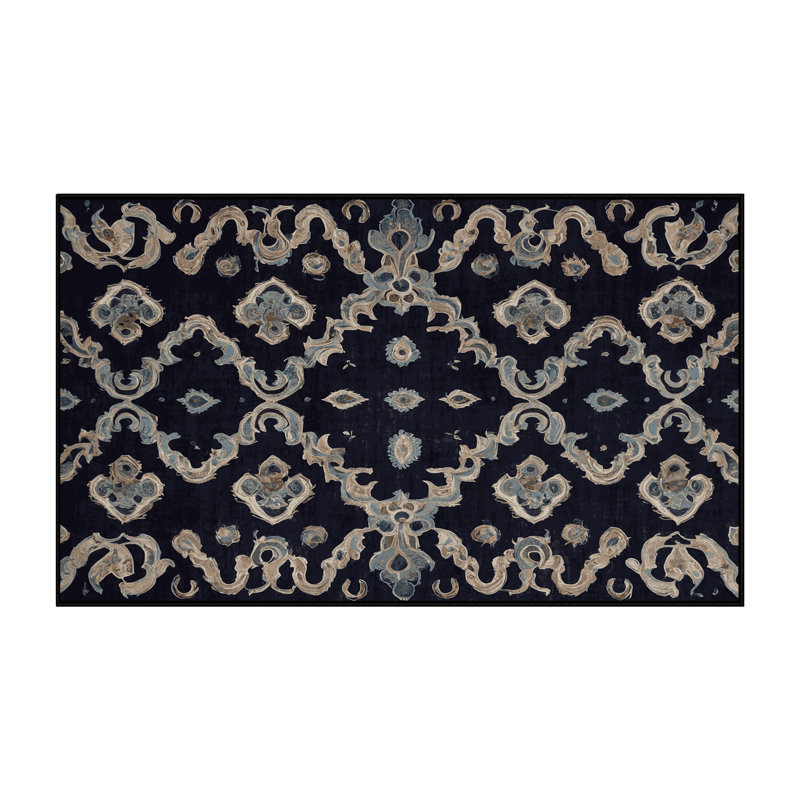 Machine Washable Gray Area Rug, Rectangle 8' x 10'