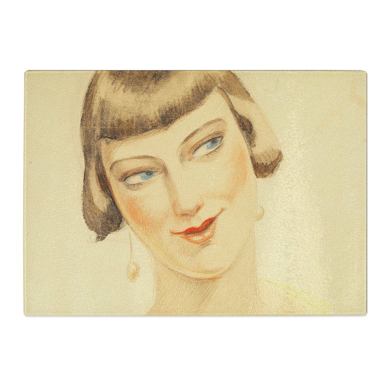 Portrait of Elna Tegner by Gerda Wegener Chopping Board, 0.4cm H x 28.5cm W x 39cm L