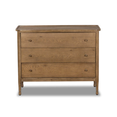 Franny 3 Drawer Chest-Saddle Brown