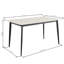 Table de salle à manger 55,06 "x 28,65" avec plateau en porcelaine blanche et pieds en métal, pieds rectangulaires pour la cuisine