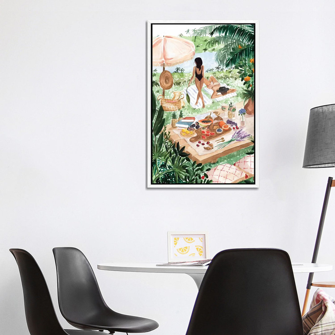 Picknick in Südfrankreich von Sabina Fenn - Galerie-umwickelte Leinwand Giclée auf Leinwand