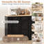 Buffet avec 5 tiroirs, 2 armoires et tablettes réglables-129234702