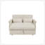 Canapé-lit convertible moderne en velours brillant de 55 po avec 2 coussins lombaires Artemax-118043785