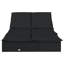 Lit de bronzage pour 2 personnes avec coussins en polyester Latitude Run®-1050331421-1050331392