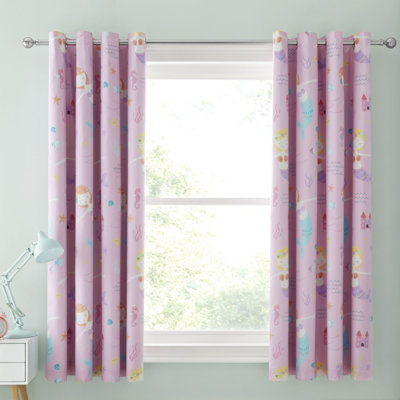 Lets Be Mermaids Eyelet Blackout Curtains