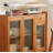 Scandinavian-style Solid Wood & Glass Sideboard