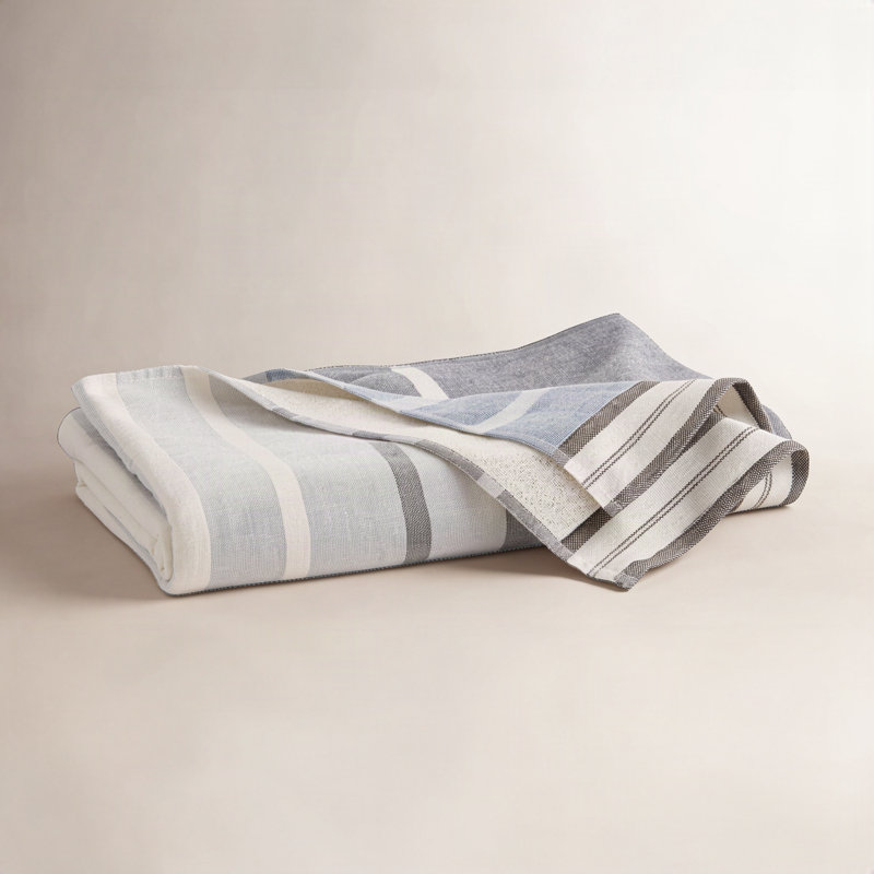 Tomales Beach Towel, Shadow/Indigo Ombre