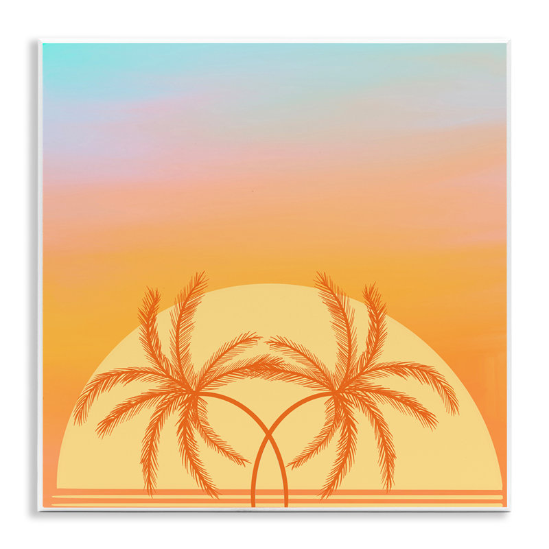 «Retro Sunset Palm Trees» par Ashley Singleton