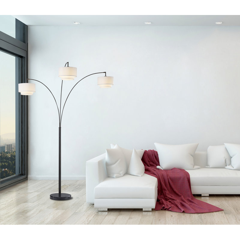 83'' Dark Bronze Arched Floor Lamp