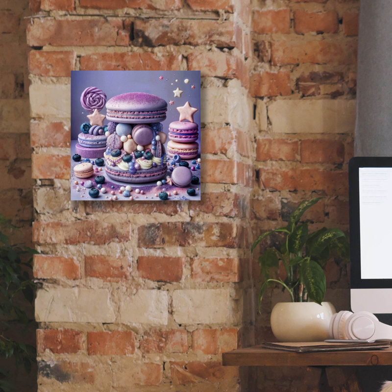  «Lavander and Blueberries Desert» par Rey Klimt, art mural sur toile, 12 po x 12 po, H 12 po x l 12 po