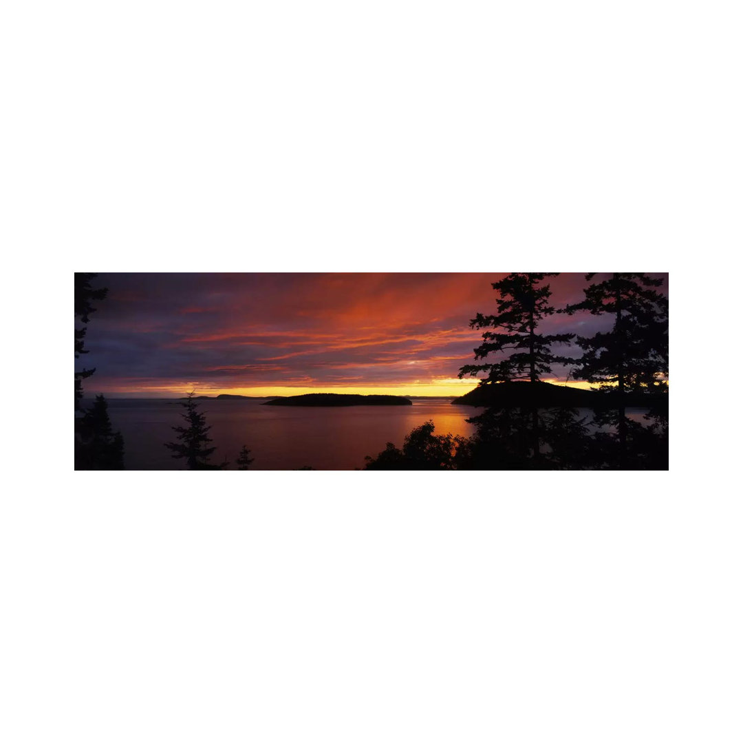 Clouds Over The Sea At Dusk, Rosario Strait, San Juan Islands, Fidalgo Island, Skagit County, Washington State, USA by Panoramic Images - Wrapped Canv