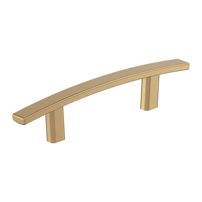 Cyprus 3 inch (76mm) Centre-to-Centre Golden Champagne Cabinet Pull - 10 Pack
