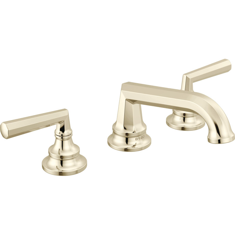 Beauclere™ Widespread Lavatory Faucet With Low Spout, Brilliance Polished Nickel, Lever Handle