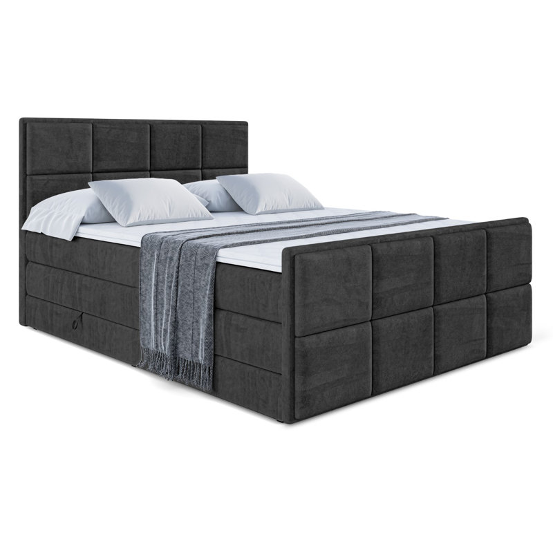 Bed, Black, 140 x 200cm