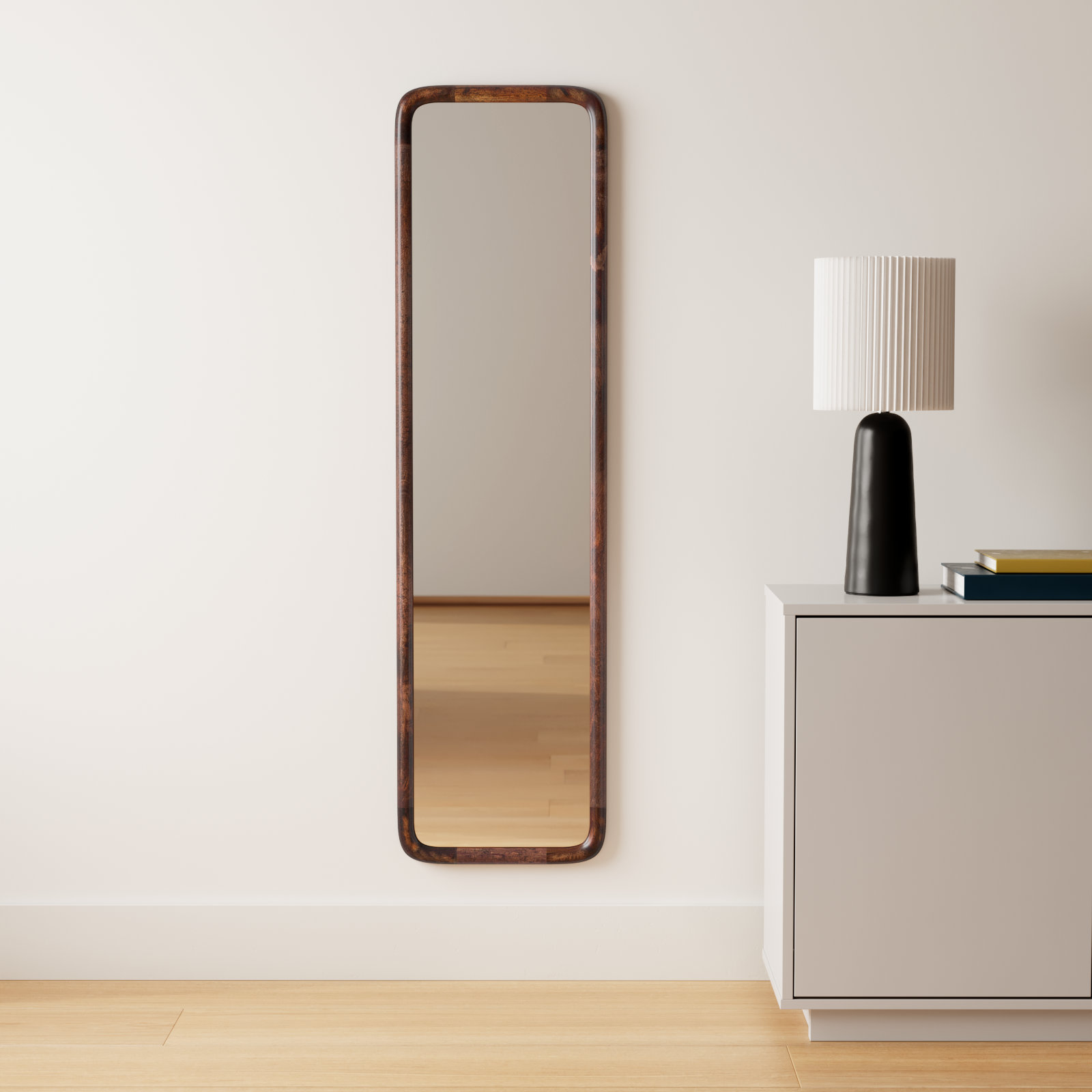 Aundra 16" Accent Mirror, Walnut